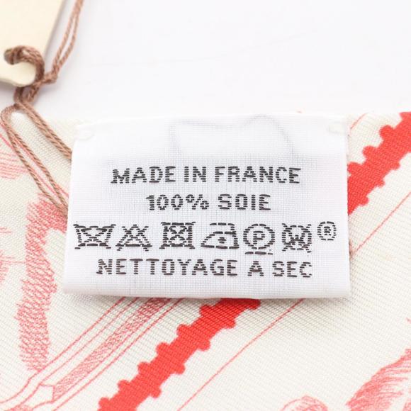 HERMES Red Silk Scarf - Picture 5 of 8